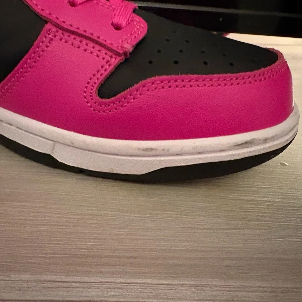 Nike Dunk Low Pink and Black Low-Top Sneakers - Picture 3 of 4